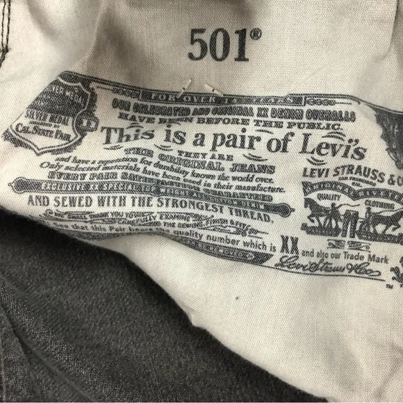 Levi’s 501 Jeans High Rise 100% Cotton straight leg 31 x 30 Faded Black wash - Picture 10 of 16